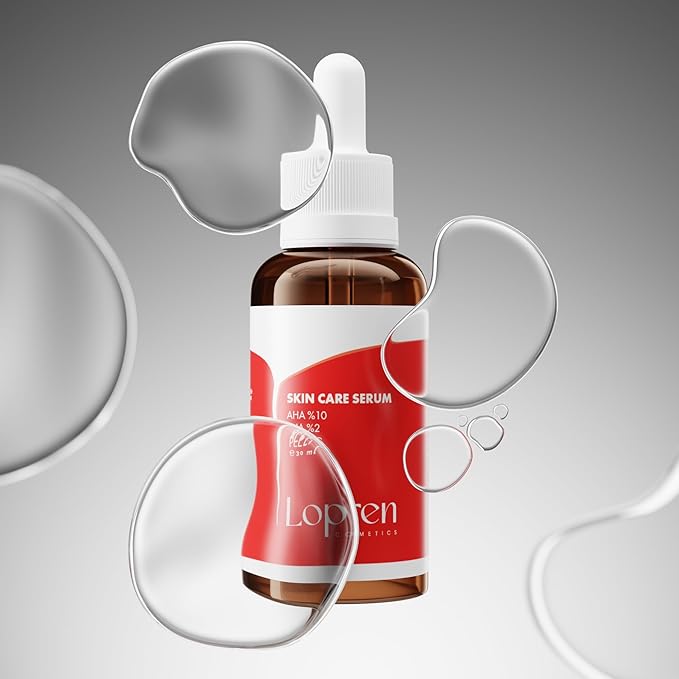 AHA 10% BHA 2% Exfoliating Serum, Skin Smoothing & Pore Refining Facial Serum, Supports a Clearer Complexion, 1 Fl Oz