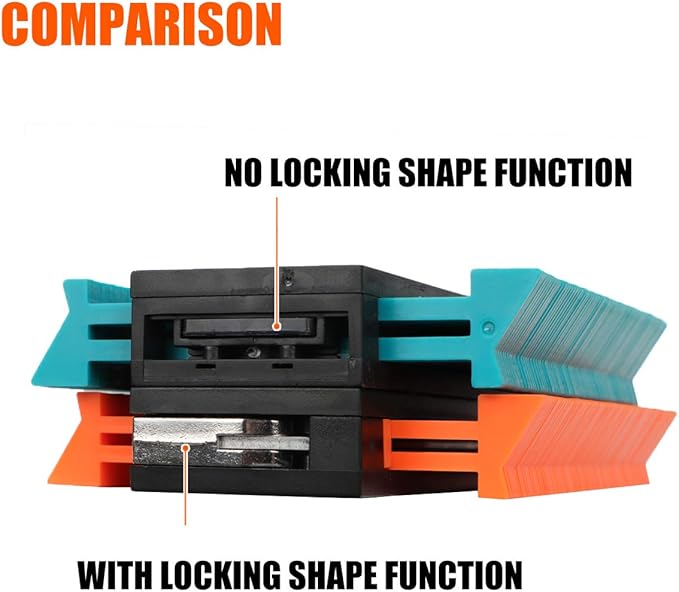 Saker Contour Gauge (5 Inch Lock) Profile Tool- Adjustable Lock-Precisely Copy Irregular Shape Duplicator -Irregular Welding Woodworking Tracing - Must Have Tool for DIY Handyman, Construction
