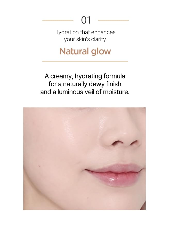 JUNG SAEM MOOL Essential Skin Nuder Cushion 40N Chestnut 0.49 Fl Oz, No Refill, Natural Radiant Finish Cushion Foundation with Buildable Coverage, Lightweight Texture, Korean Foundation Makeup
