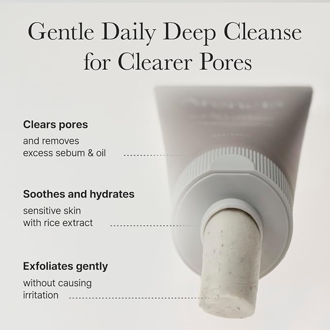 Rice + LHA Pore Control Rice Cake Cleanser with Salicylic Acid - Deep Cleansing, Gentel Exfoliation, All skin types, 5.29 oz