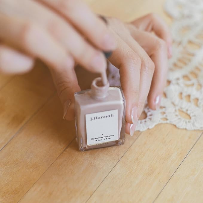 J. Hannah Nail Polish – Vegan, Non-Toxic, Cruelty-Free, Gluten-Free, Long Lasting, USA Made, Light, Dusty, Pale Pink Color (Agnes)