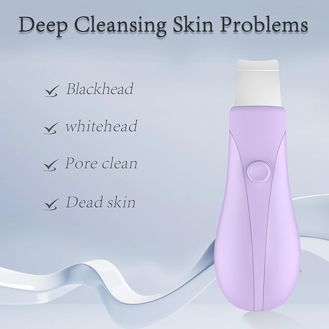 Skin Scrubber Face Spatula Skin Spatula Pore Cleaner Blackhead Remover Tools for Facial Deep Cleansing Skin Care Tool for Men and Women (Purple)