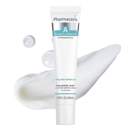 Hyaluronic Acid Water Cream, Moisturizing Face Cream, Hydrates & Soothes, Helps Strengthen Skin Barrier, Lightweight Daily Cream for Dry, Sensitive & Allergy-Prone Skin, HYALURO-SENSILIUM