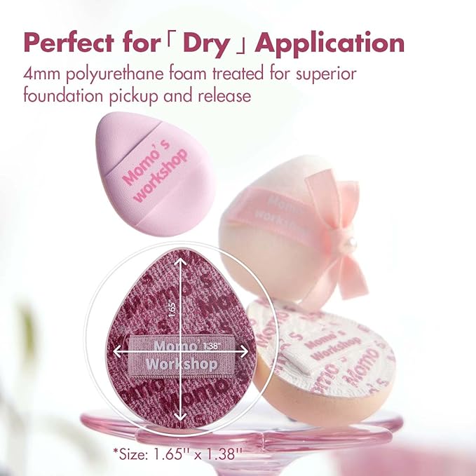Mini Denim Makeup Sponge Set,Professional Blenders Sponge for Concealer/Blush/Highlighter, Perfect for Detail Work & Travel,4pcs,Pink,with Travel Pouch,Beginer-Friendly & Reusable