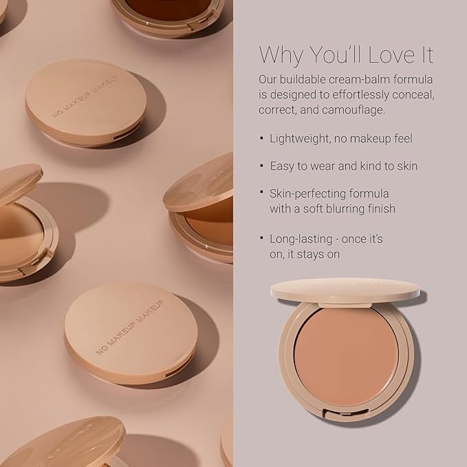 Long-Lasting Lightweight Foundation & Brush Duo | Cruelty-Free, Fragrance-Free, Buildable, Transfer-Proof Makeup (Dark)