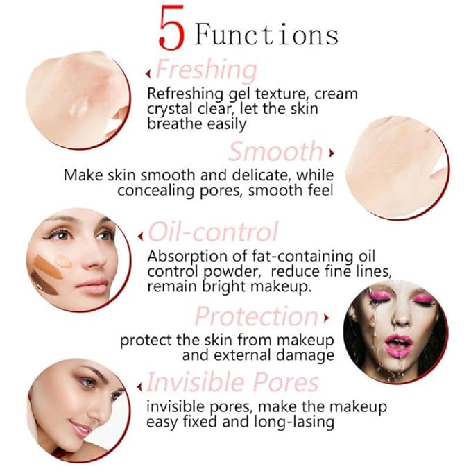 PHOERA Primer,Pore Shrink Wrinkles Remove Fine Lines Hydration Oil Control Pro Makeup Primer.A-18ML