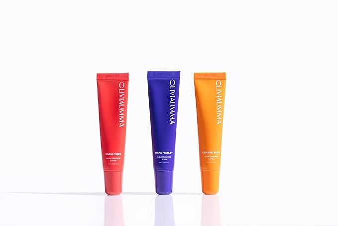 Olivia Umma Orange Bliss Glow Ceramide Liptox – Moisturizing Korean Lip Gloss for Women to Hydrate and Glow with Shea Butter & Ceramides – Lipgloss for Dry, Chapped Lips – 15 ml