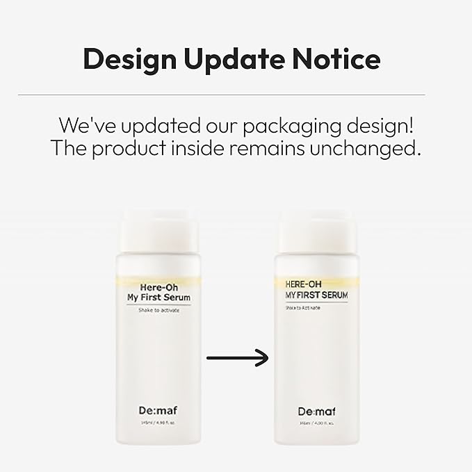 Here-Oh My First Serum, Hydrating Facial Serum with Hyaluronic Acid | Bubble Texture for Barrier Support & Glow | Korean Care for Dry & Sensitive Types (4.90 fl oz)