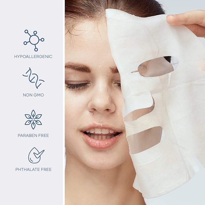 Hyaluronic & Collagen Beauty Value Set - Serum, Moisturizer & Face Masks