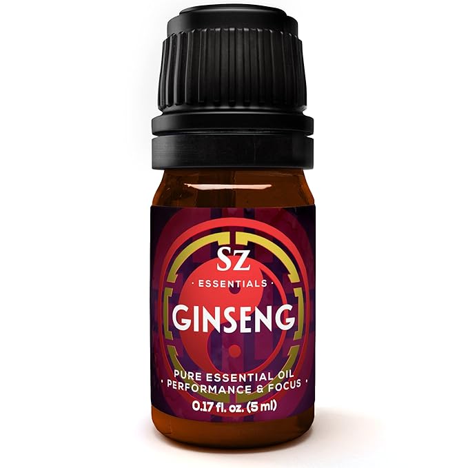 Ginseng 100% Pure, Essential Undiluted Oil - Extracted from Korean Red Panax Ginseng - Rich & Fresh Scent with Earthy Overtones - Therapeutic Grade & Vegan - 5ml (0.17 fl oz)