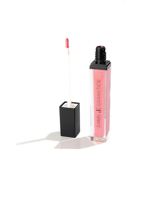 Juwel Cosmetics Luminizing Lip Gloss Hydrating & Moisturizing Lip Gloss for Dry Lips with Beeswax, Castor Oil & Vitamin E, Smooth Finish Tinted Lip Gloss for Women, Vegan, Tempted