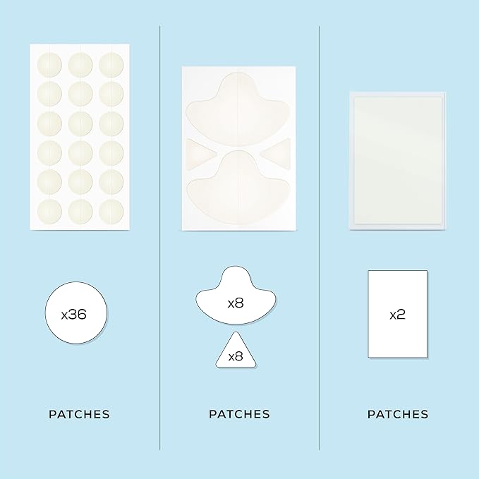Hanhoo T-Zone Pore Patch, Extra Strength & Custom Blemish Patch Bundle includes 54 patches with Salicylic Acid, Niacinamide & Hyaluronic Acid for blackhead and acne treatment. Perfect Korean skincare.