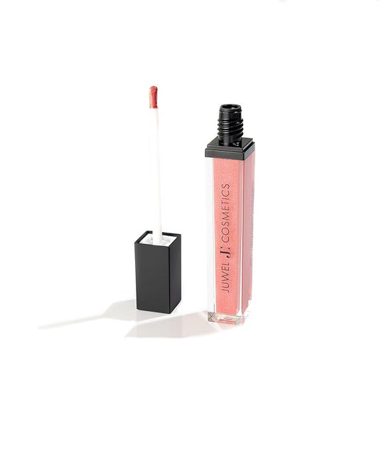 Juwel Cosmetics Luminizing Lip Gloss Hydrating & Moisturizing Lip Gloss for Dry Lips with Beeswax Castor Oil & Vitamin E, Smooth Finish Tinted Lip Gloss for Women, Vegan, Booty