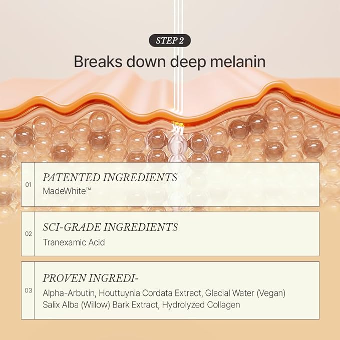 [CHALLANS de PARIS] Ampoule de Albarosa Dark Spot Care Serum – Sun Damage Repair, Brightening & Hydration, Face Ampoule for Even Skin Tone, Lightweight Korean Skincare, 1.23 fl oz