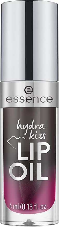 essence Hydra Kiss Lip Oil, Intense Hydration & Glossy Finish, Infused with Hyaluronic Acid, Vitamin E & Jojoba Oil, Vegan & Cruelty Free (05 | Midnight Mystery)