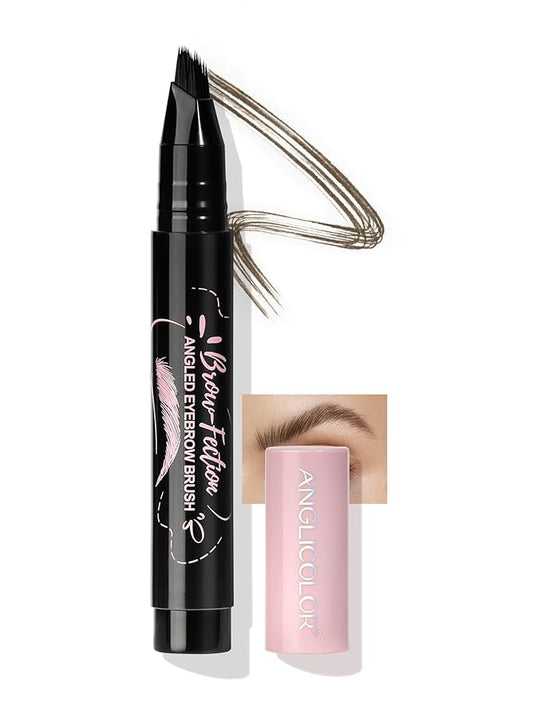 Eyebrow Pen, Angled Brow Brush, Microblading Eyebrow Pencils for Women, Natural Brow Pen, Eyebrow Brush To Hair-Like Strokes Long-Lasting, Waterproof, Smudge-Proof (02 Tawny Brown)