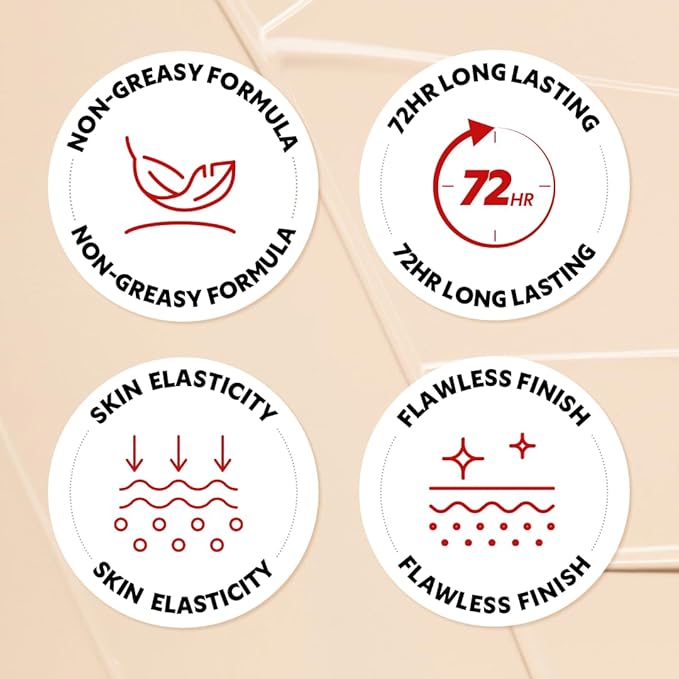 [*Mini Size*] TIRTIR Mask Fit Red Cushion Foundation | Full coverage, Weightless, Skin fit, Satin Glow Finish, Korean Makeup BB Foundation, beauty, Tattoo cover up, Buildable (#33W Ginger, 0.15 Fl Oz)