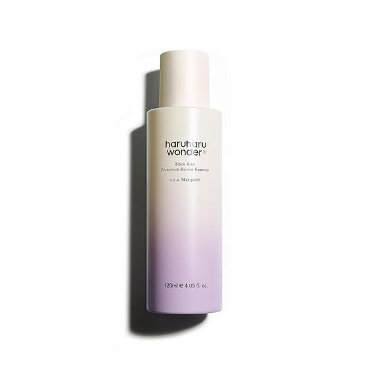 haruharu wonder Black Rice Probiotics Barrier Essence 4.05 fl. oz., Essence Toner to Strengthen Skin Barrier with Ceramides, Fermented Ingredients, Soothing, Moisturizing, Plumping, White
