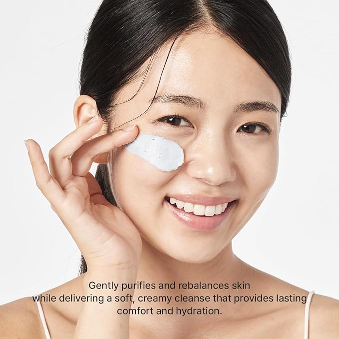 Hyssop Sebum Control Rice Cake Cleanser, 5.29 oz, AHA Tea Tree Face Wash for Oily Combination Skin