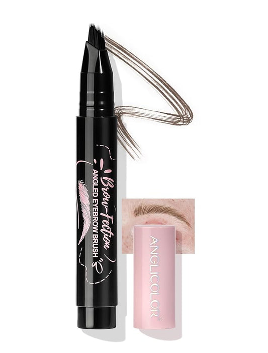 Eyebrow Pen, Angled Brow Brush, Microblading Eyebrow Pencils for Women, Natural Brow Pen, Eyebrow Brush To Hair-Like Strokes Long-Lasting, Waterproof, Smudge-Proof, Easy to Use (01 Brown)