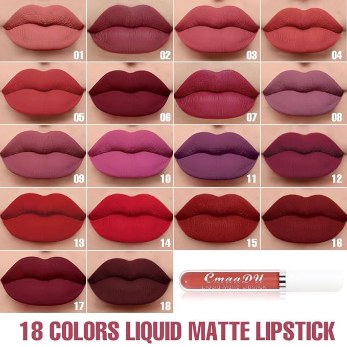 evpct 1Pcs Purple Liquid Matte Lipstick Lipgloss Set for Women, labiales mate 24 horas originales matte larga duracion 24 Hour Lipstick Lip Stains Long Lasting Waterproof 24, 11#