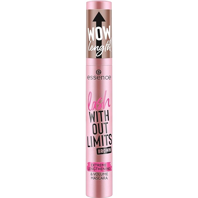 essence | Lash Without Limits Extreme Lengthening & Volume Mascara (02 | Brown) | Volumizing & Lengthening | Vegan, Cruelty Free & Paraben Free