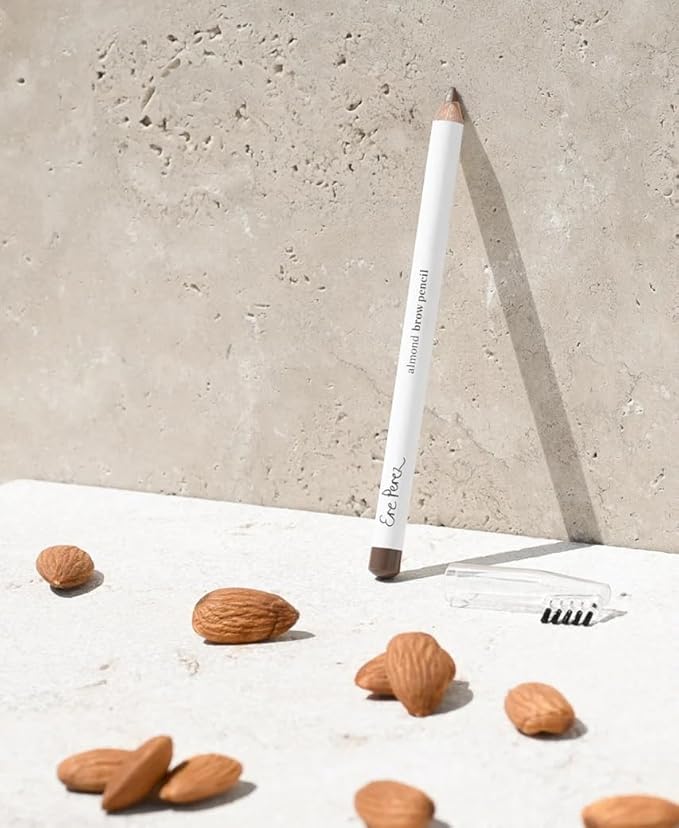 Ere Perez - Natural Almond Eyebrow Pencil | Supports Growth, Long-Lasting, Full Coverage | Coconut Oil + Vitamin E | Vegan, Cruelty-Free, Clean Beauty (Perfect, 0.04 oz | 1.1 g)