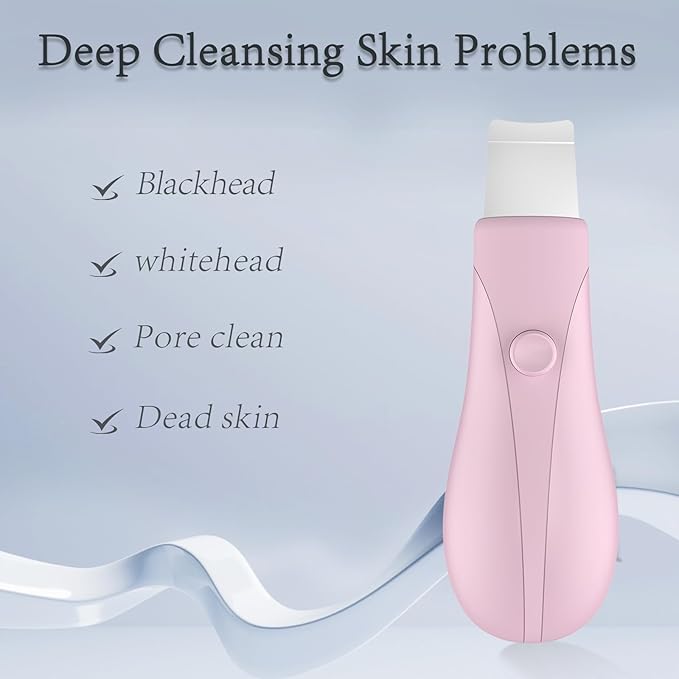 Skin Scrubber Face Spatula Skin Spatula Pore Cleaner Blackhead Remover Tools for Facial Deep Cleansing Skin Care Tool for Men and Women (Pink)