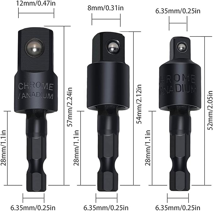 17Pcs Tools Flexible Drill Bit Extension,Include 3Pcs Rotatable Socket Adapter 2Pcs Hex Shank 105° Right Angle Drill Attachment 10 Short Screwdriver Bits 90° Angled Bits & Bendable Drill Bit Extension