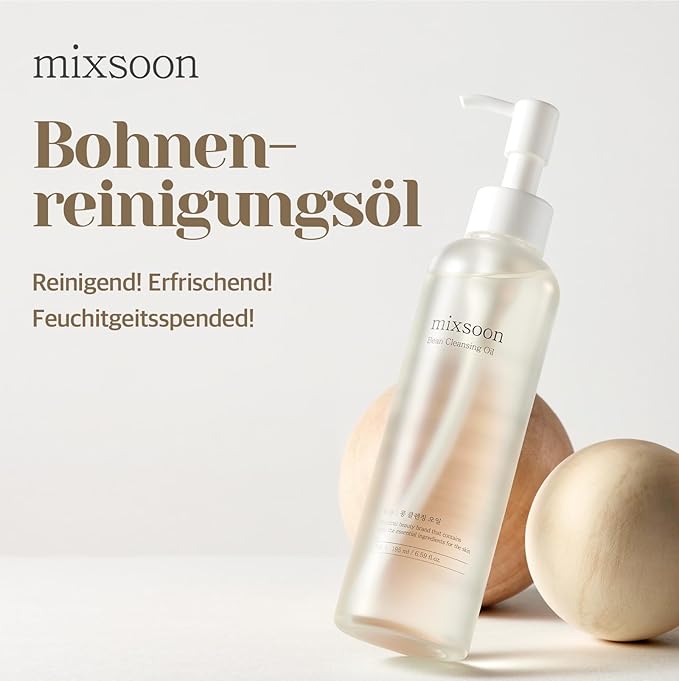 mixsoon Bean Cleansing Oil 6.59 fl oz / 195ml Lightweight Oil Cleanser Make up Remover for daily skin care routine Korean Glass Skin Care