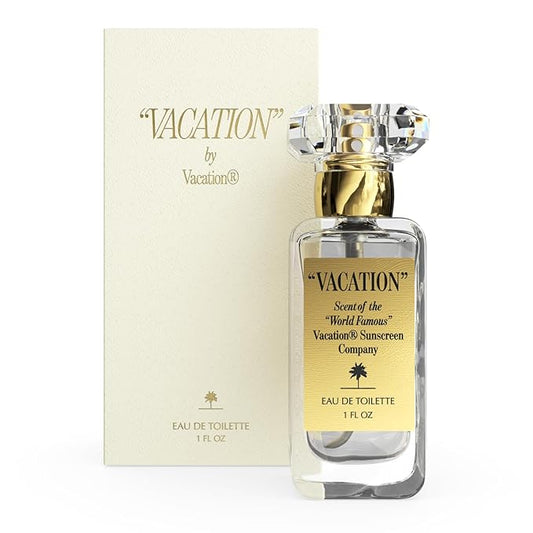 VACATION Sunscreen Eau de Toilette, Beach Coconut Perfume for Women & Men, Scent of Sunscreen & Summer, Travel Size, 1 Fl. Oz.