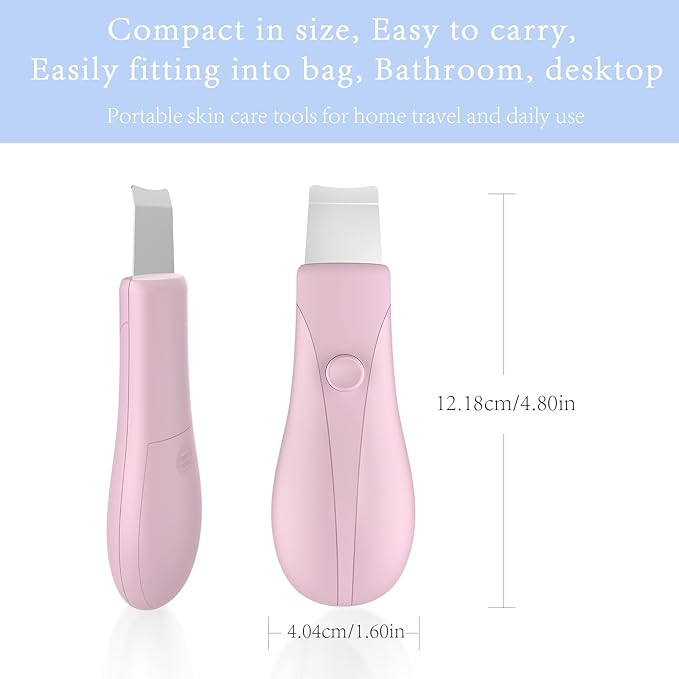 Skin Scrubber Face Spatula Skin Spatula Pore Cleaner Blackhead Remover Tools for Facial Deep Cleansing Skin Care Tool for Men and Women (Pink)