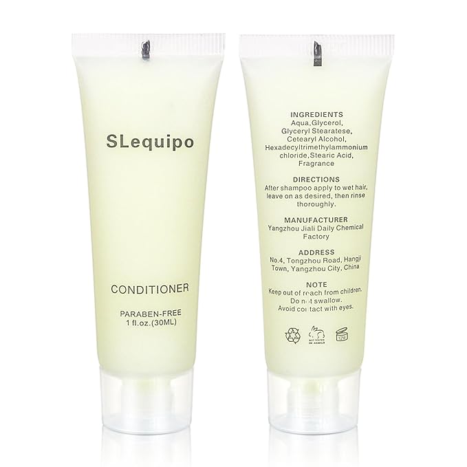Travel Size Conditioner Bulk (1 fl oz, 10 Pack), Refreshing Hotel Conditioner, Mini and Small Size Conditioner Gel, Guest Hotel Toiletries in Bulk - Mini Conditioner, Clear Container