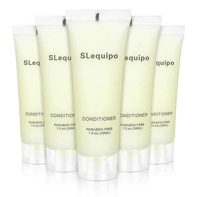 Travel Size Conditioner Bulk (1 fl oz, 10 Pack), Refreshing Hotel Conditioner, Mini and Small Size Conditioner Gel, Guest Hotel Toiletries in Bulk - Mini Conditioner, Clear Container