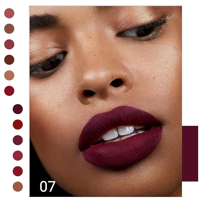 evpct 1Pcs Plum Purple Silky Velvet Matte Liquid Lipstick Lip Gloss Set for Women Long Lasting 24 Hours Color Stay Lipstick labiales matte larga duracion mate 24 horas originales 07#