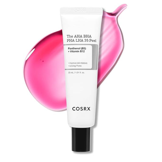 COSRX AHA BHA PHA LHA 35% Peel 1.01 fl. oz / 30 ml, Chemical Exfoliating Peeling Gel for Dull, Rough, Oily skin with Clogged Pored & Dead Skin Cells, Highly Concentrated, Korean Skin Care