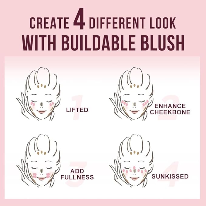 Multi-Use Waterproof Makeup Cream Blush Stick with Brush, Unidollss 3-in-1 Buildable Blush Stick for Cheeks, Eyes, and Lips, All day wear, Easy Application (06 BONFIRE)