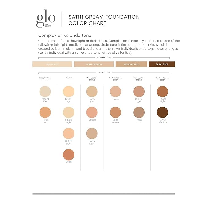 Glo Skin Beauty Satin Cream Foundation Makeup for Face, Honey - Full Coverage, Semi Matte Finish, Conceal Blemishes & Even Skin Tone