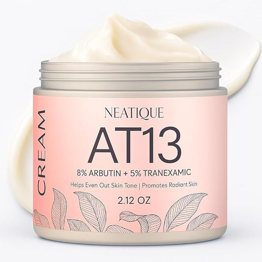 Arbutin 8% + Tranexamic Acid 5% Cream, 80,000ppm Arbutin, 50,000ppm TXA, AT13 Complex Facial Cream for Niacinamide, Glutathione, Dark Spots, Freckle, Blemishes, Pigmentation, 60ml, 2 fl.oz.