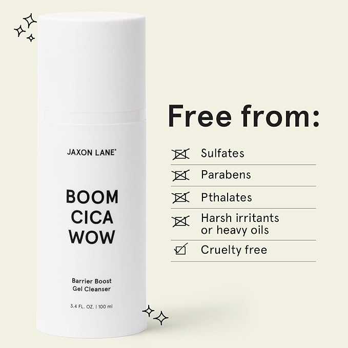Centella Face Wash for Men Skin Care: BOOM CICA WOW Mens Face Wash Korean Barrier Boost Hydrating Gel Cleanser for Oily, Dry, Acne Prone Skin, Unisex Daily Facial Cleanser with Hyaluronic Acid, 4 Pack