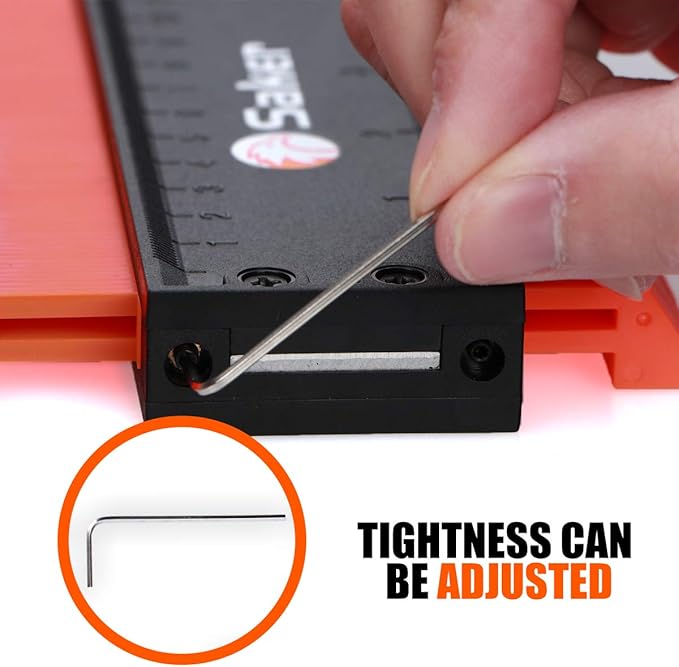 Saker Contour Gauge (5 Inch Lock) Profile Tool- Adjustable Lock-Precisely Copy Irregular Shape Duplicator -Irregular Welding Woodworking Tracing - Must Have Tool for DIY Handyman, Construction