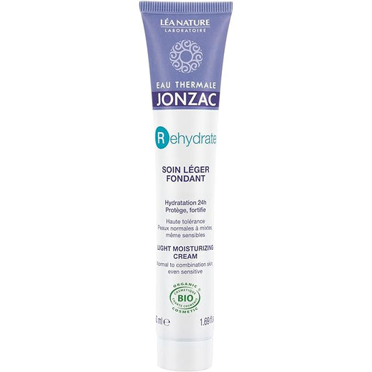 Rehydrate Organic Light Moisturzing Cream for Daily Use - Facial Cream Providing 24hr Hydration with Pure Hyaluronic Acid - Sensitive Skin Approved - 1.69 Fl Oz