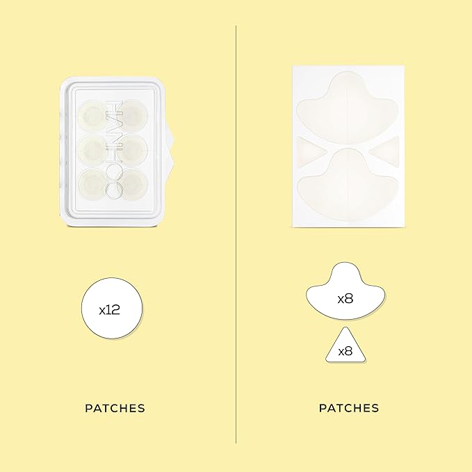 Hanhoo Dark Spot Brightening Patch and T-Zone Pore Patch Bundle, 28 Total Patches, with Niacinamide and Hyaluronic Acid, Hydrocolloid Patches for Clogged Pores, Microneedle Patches for Dark Spots