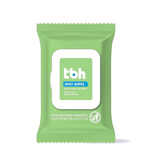 TBH Kids Spot Face Cleansing Wipes – Gentle Daily Skincare for Preteens & Teens with Oily, Dry & Sensitive Skin – Salicylic Acid & Witch Hazel – Paraben-Free & Dermatologist-Approved – 30 count