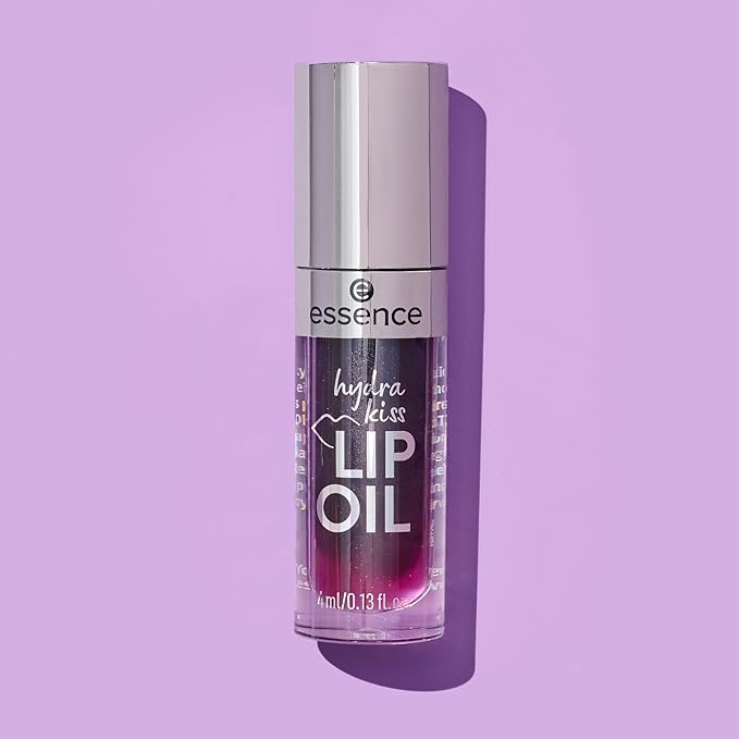essence Hydra Kiss Lip Oil, Intense Hydration & Glossy Finish, Infused with Hyaluronic Acid, Vitamin E & Jojoba Oil, Vegan & Cruelty Free (05 | Midnight Mystery)