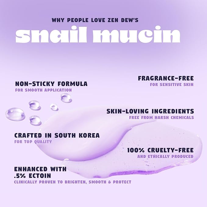 Star Light Snail Mucin Face Serum with Blue Light Skin Defense, 3.38 Oz – Silky Smooth Korean Glow Serum that Restores Moisture and Leaves Skin Brighter, Plumper, Soothed and Smooth