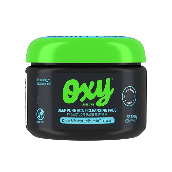 Oxy Deep Pore Acne Facial Cleansing Pads, 55 pads
