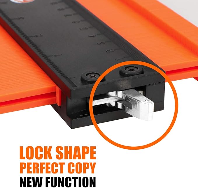 Saker Contour Gauge (10 Inch) Profile Tool with Adjustable Lock,Christmas Gifts for Men Women Dad Boyfriend Husband-Precisely Copy Irregular Shape Duplicator-Cool Gadgets for Woodworking Tool Tracing