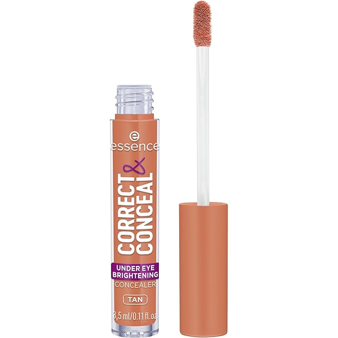 essence | Correct & Conceal Under Eye Brightening Concealer | Easy Application, Lightweight, Buildable, Infused with Aloe Vera | Vegan & Cruelty Free (30 | Tan)