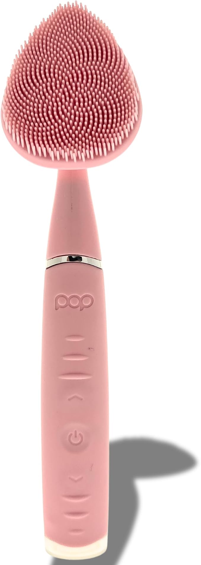 Pop Sonic Clover Facial Cleansing Device- Silicone Pore Cleaning Tool w/Case- 8000VPM, USB Charging Skin Care Tools for Face (Pink)